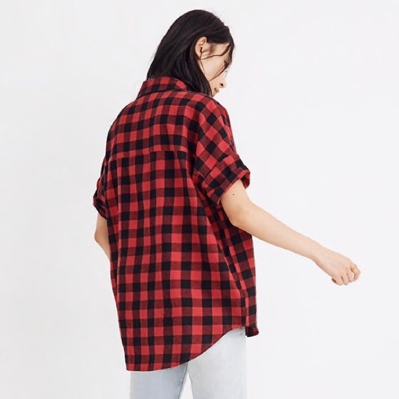 NWT Madewell Flannel Courier Shirt Buffalo Check - Picture 8 of 11
